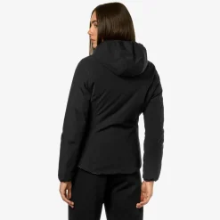 Hot K-Way LILY ST WARM REVERSIBLE Blackp-beigee