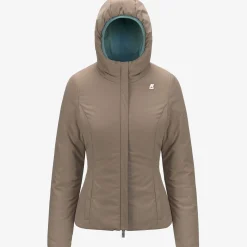 Sale K-Way LILY ST WARM REVERSIBLE Greena-beiget