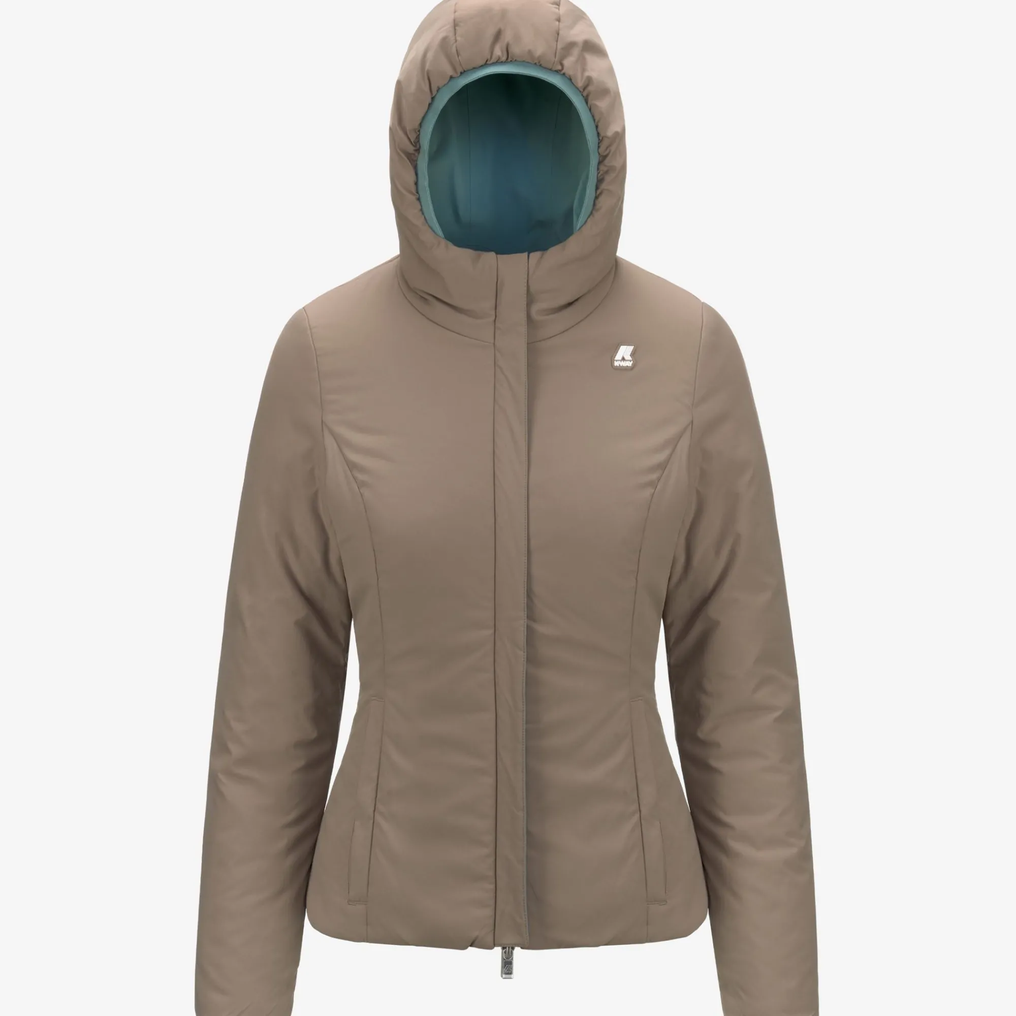 Sale K-Way LILY ST WARM REVERSIBLE Greena-beiget