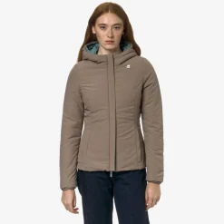 Sale K-Way LILY ST WARM REVERSIBLE Greena-beiget