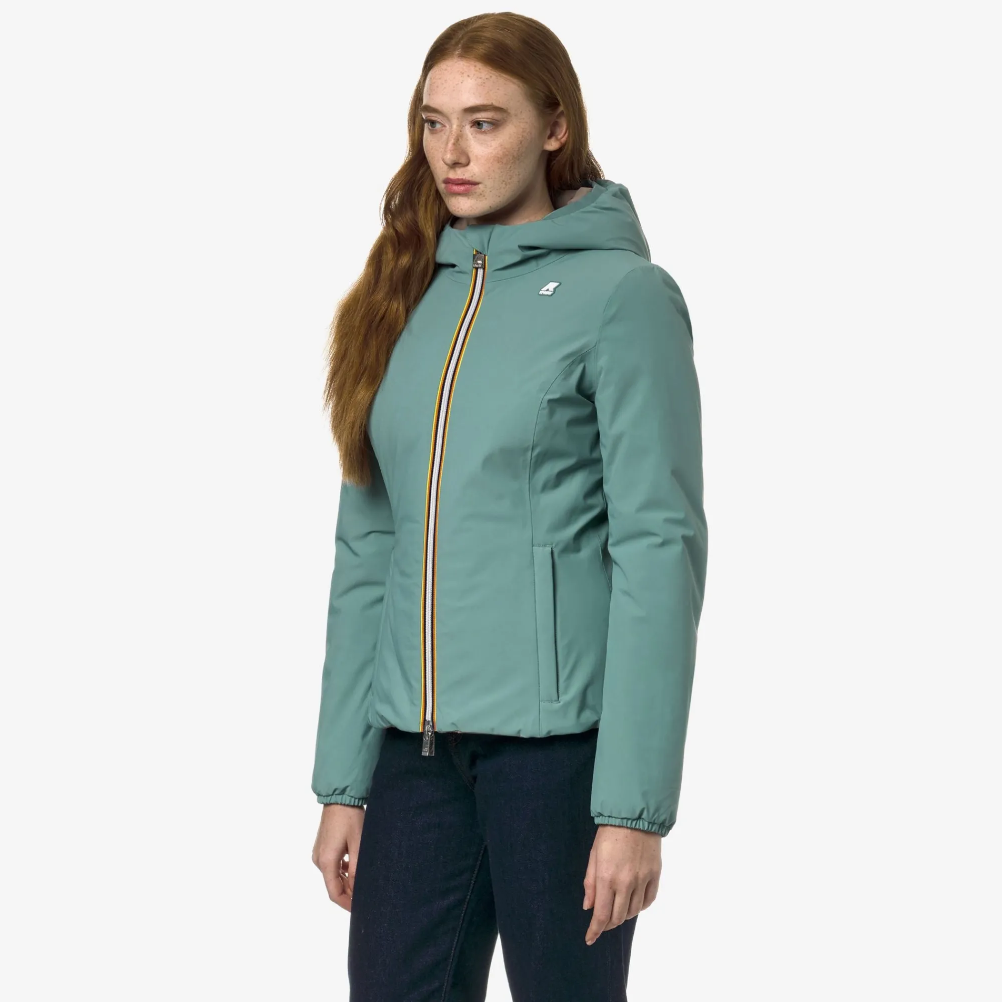 Sale K-Way LILY ST WARM REVERSIBLE Greena-beiget