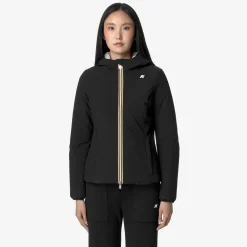 Discount K-Way LILY ST WARM REVERSIBLE Blackp-beigeg