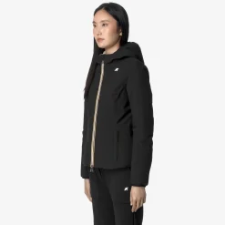 Discount K-Way LILY ST WARM REVERSIBLE Blackp-beigeg