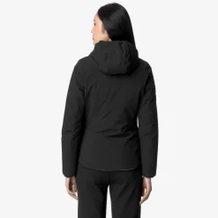 Discount K-Way LILY ST WARM REVERSIBLE Blackp-beigeg