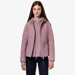 Clearance K-Way LILY ST WARM REVERSIBLE Violetd-beiget
