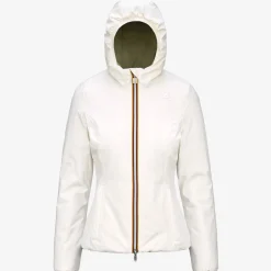 K-Way LILY ST WARM REVERSIBLE Whiteg-greens