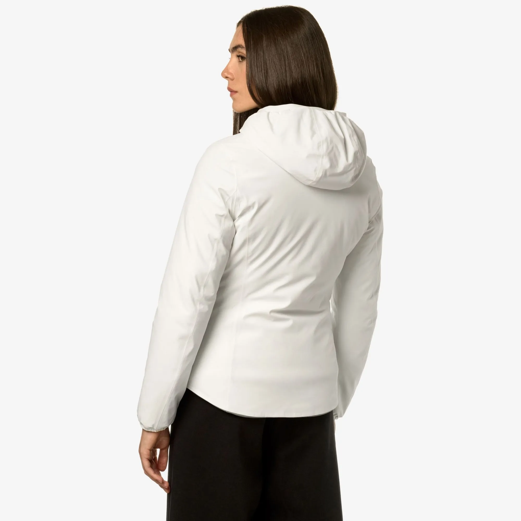 K-Way LILY ST WARM REVERSIBLE Whiteg-greens