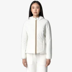 Outlet K-Way LILY ST WARM REVERSIBLE Whitegardenia-blackpure