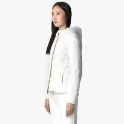 Outlet K-Way LILY ST WARM REVERSIBLE Whitegardenia-blackpure