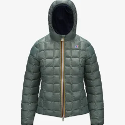 Sale K-Way LILY THERMO PLUS.2 REVERSIBLE Bluedepth-greenlaurel