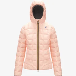 New K-Way LILY THERMO PLUS.2 REVERSIBLE Greymdsteel-pinkdafne