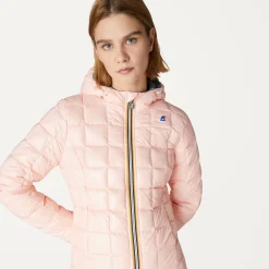 New K-Way LILY THERMO PLUS.2 REVERSIBLE Greymdsteel-pinkdafne