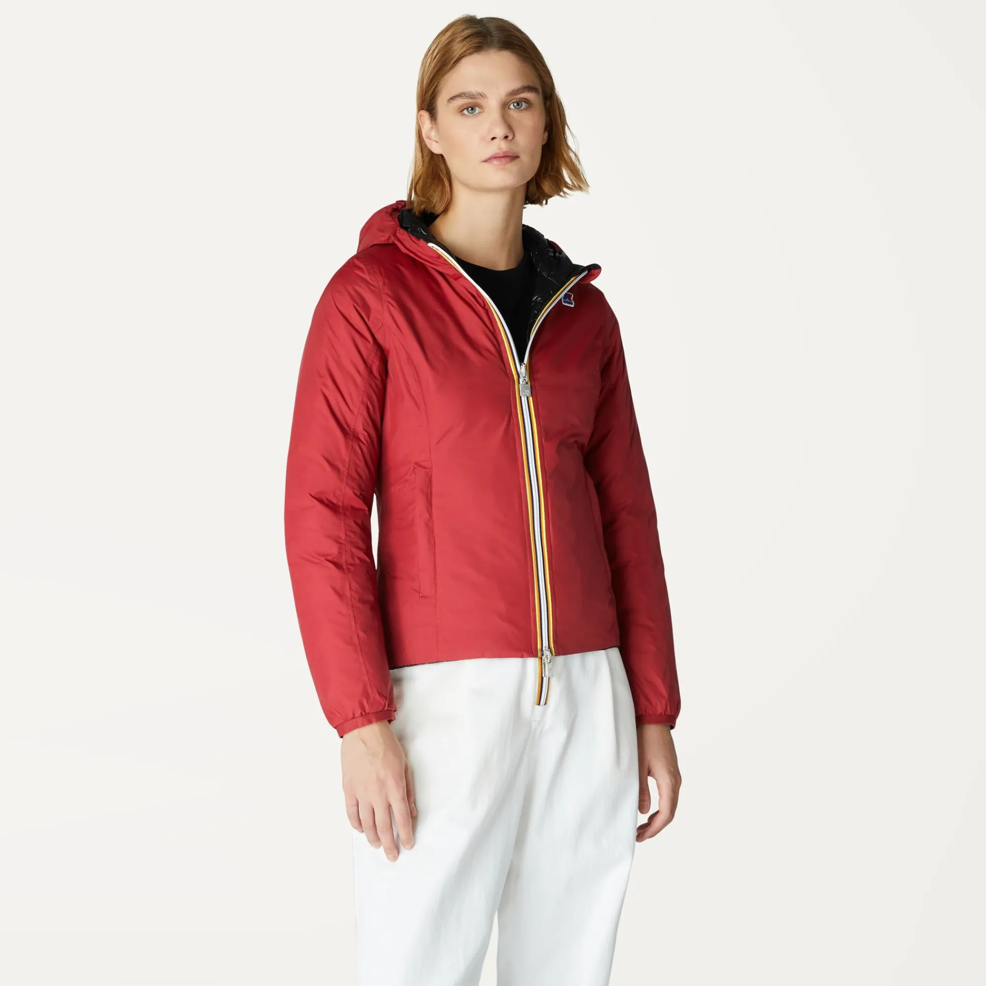 Clearance K-Way LILY THERMO PLUS.2 REVERSIBLE Reddktomato-blackpure
