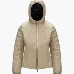 Discount K-Way LILY THERMO PLUS.2 REVERSIBLE Beigegrey-blackpure