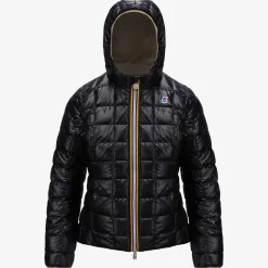 Discount K-Way LILY THERMO PLUS.2 REVERSIBLE Beigegrey-blackpure