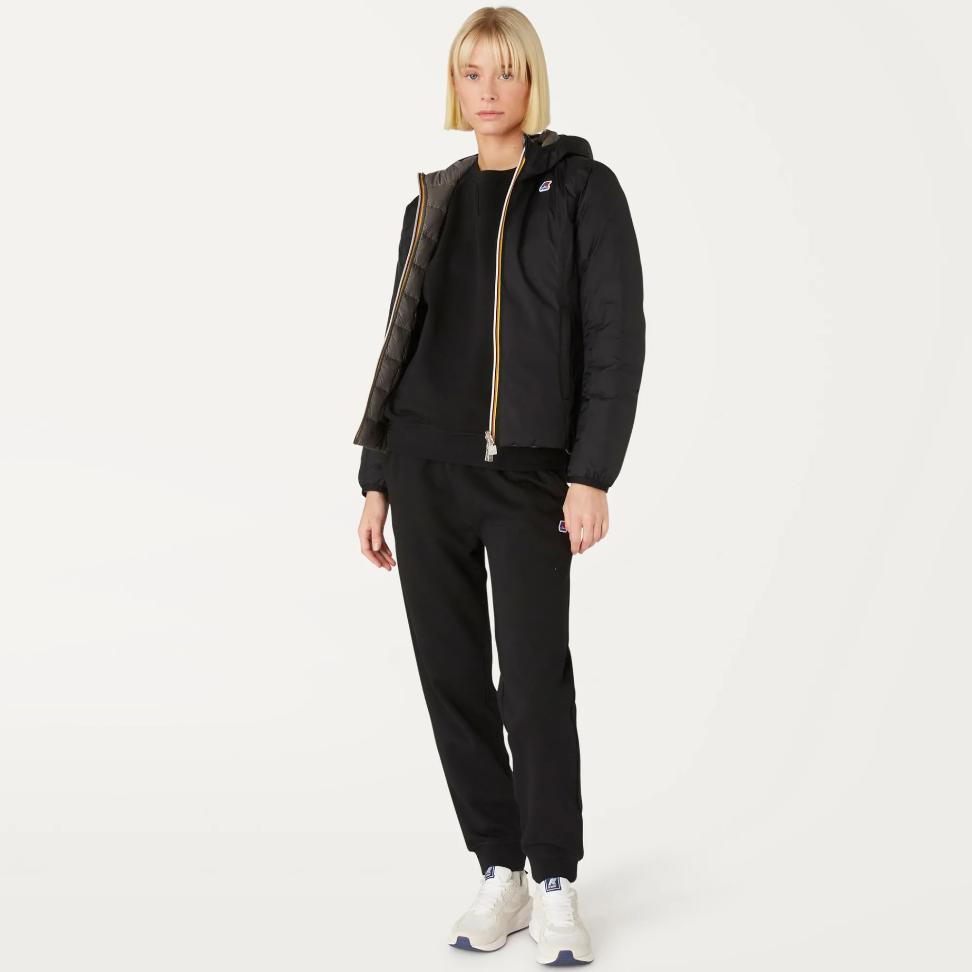 Sale K-Way LILY THERMO PLUS.2 REVERSIBLE Blackpure-greysmoked