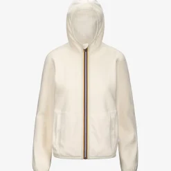 New K-Way LILY VELOUR POLAR REVERSIBLE Whiteg-whiteg