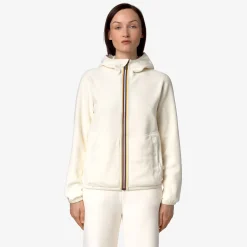 New K-Way LILY VELOUR POLAR REVERSIBLE Whiteg-whiteg