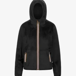 Hot K-Way LILY VELOUR POLAR REVERSIBLE Blackp-blackp