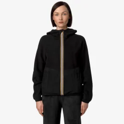 Hot K-Way LILY VELOUR POLAR REVERSIBLE Blackp-blackp