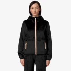 Hot K-Way LILY VELOUR POLAR REVERSIBLE Blackp-blackp
