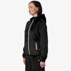 Hot K-Way LILY VELOUR POLAR REVERSIBLE Blackp-blackp