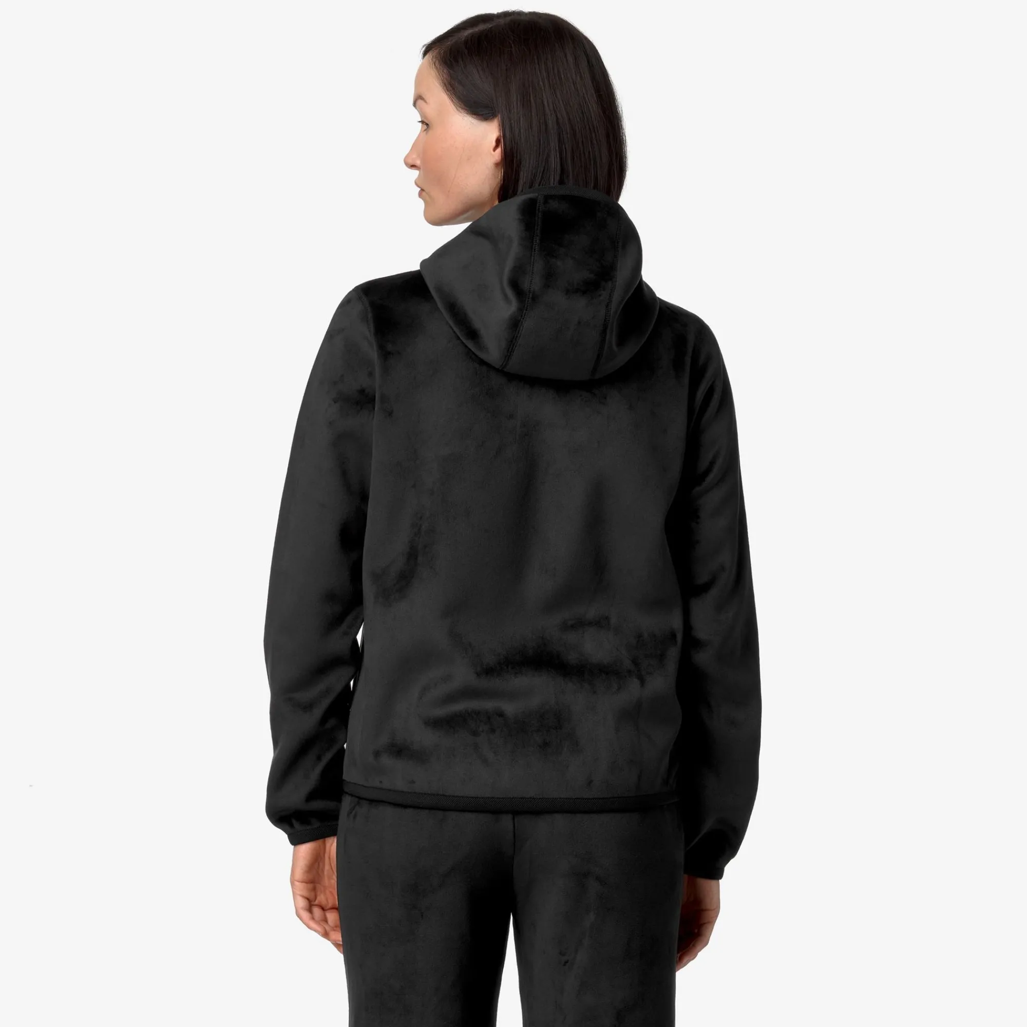 Hot K-Way LILY VELOUR POLAR REVERSIBLE Blackp-blackp