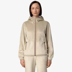 Sale K-Way LILY VELOUR POLAR REVERSIBLE Beigegrey-beigegrey