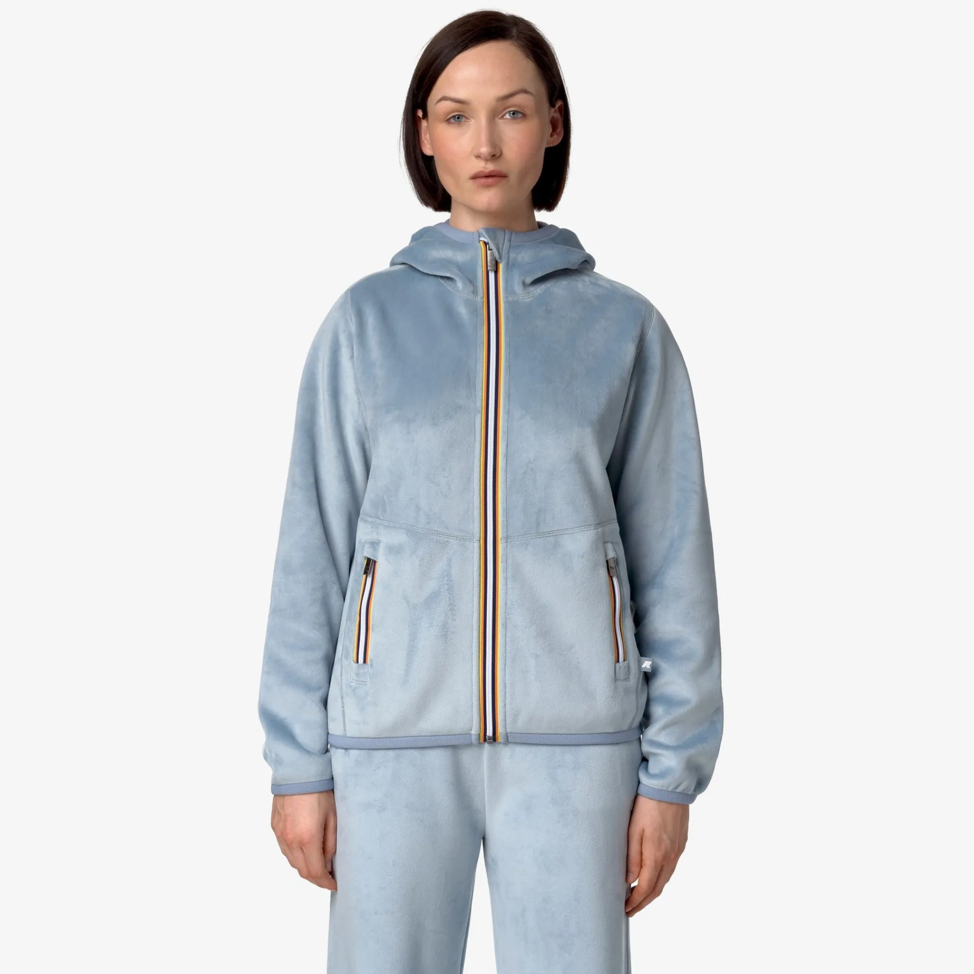 New K-Way LILY VELOUR POLAR REVERSIBLE Bluea-bluea