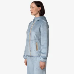 New K-Way LILY VELOUR POLAR REVERSIBLE Bluea-bluea