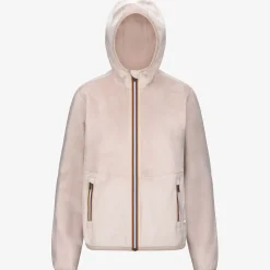 Hot K-Way LILY VELOUR POLAR REVERSIBLE Pinktint-pinktint