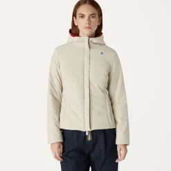 Hot K-Way LILY WARM REVERSIBLE Reddktomato-beigegrey