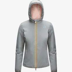 Outlet K-Way LILY WARM REVERSIBLE Greymdsteel-pinkdafne
