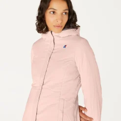 Outlet K-Way LILY WARM REVERSIBLE Greymdsteel-pinkdafne