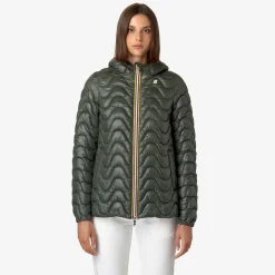 New K-Way MADLAINE QUILTED WARM Greenblackish