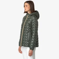 New K-Way MADLAINE QUILTED WARM Greenblackish