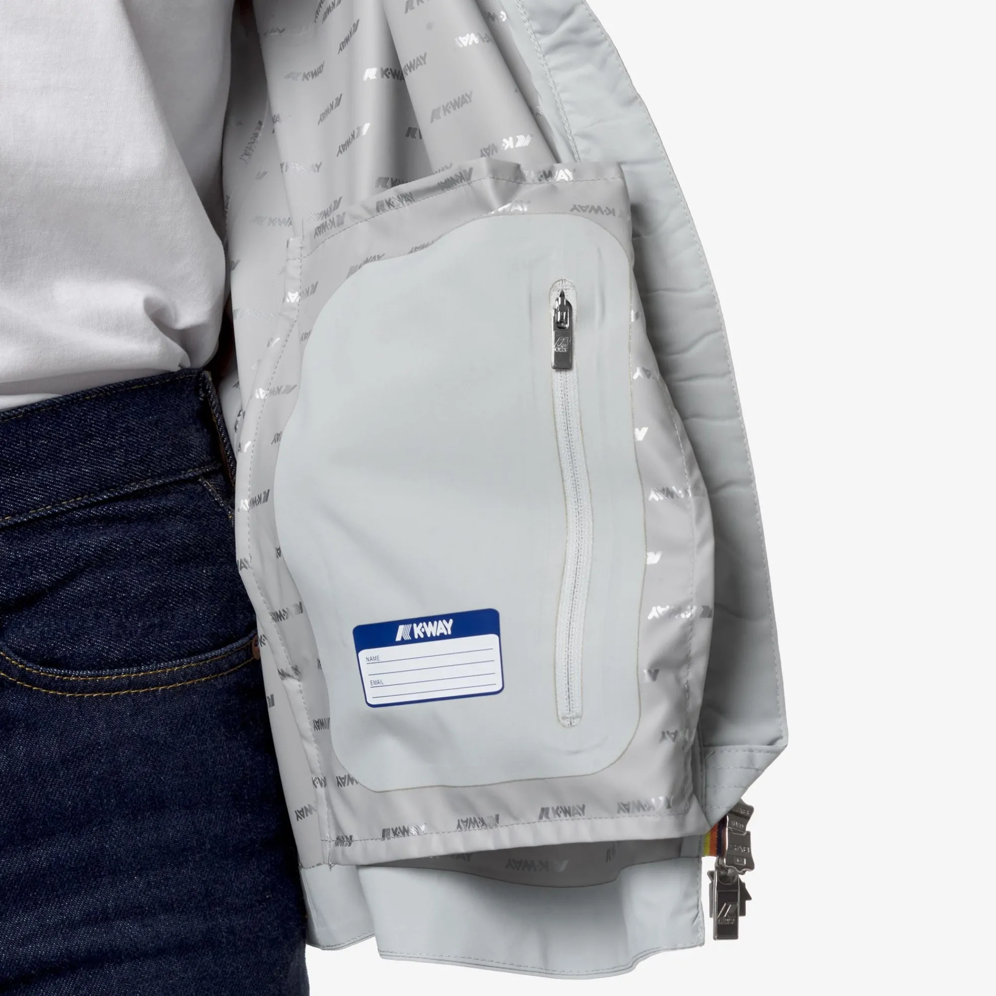 New K-Way MARGUERITE STRETCH DOT Greysage