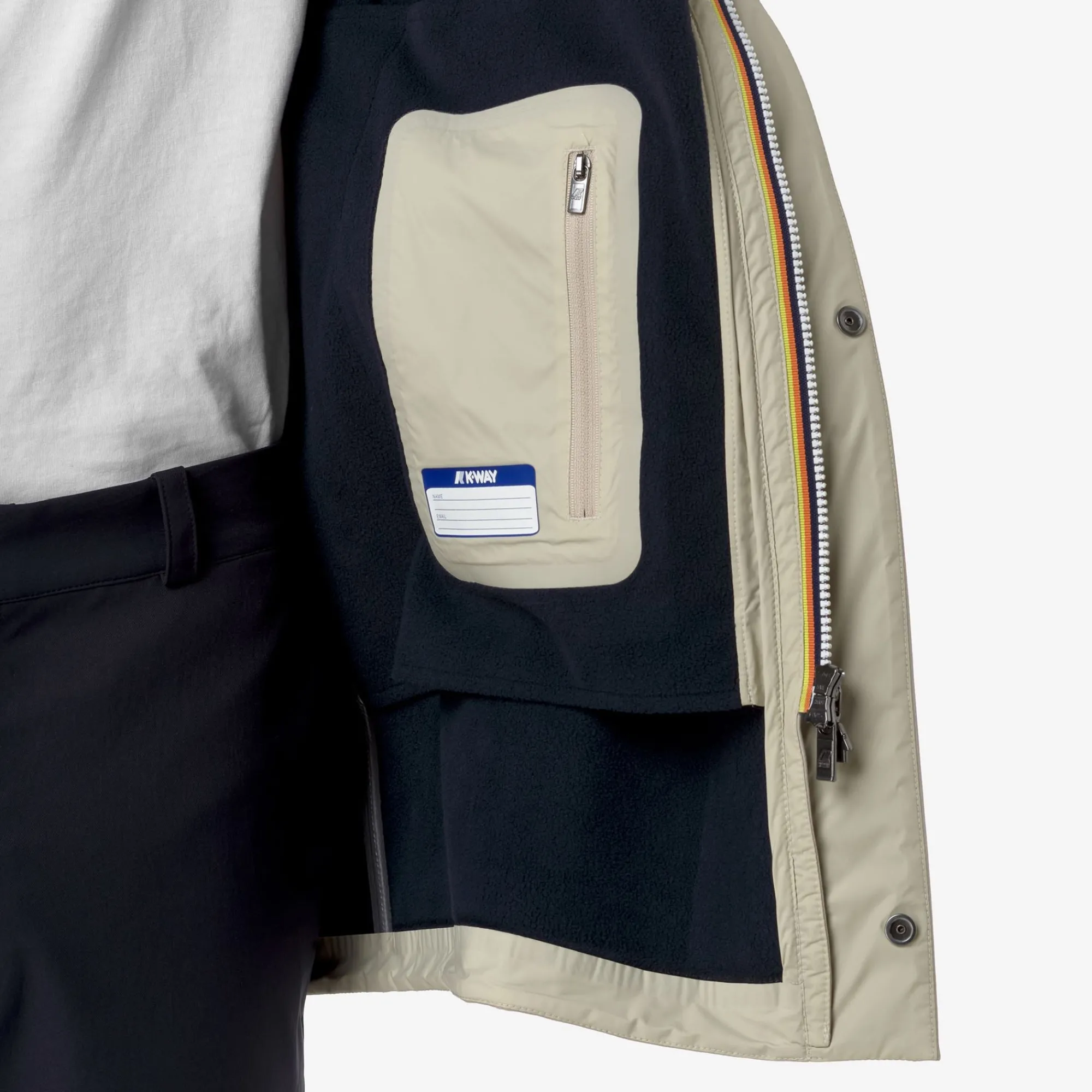 Discount K-Way MARLYN BONDED Beigeg-blued