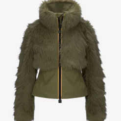 Online K-Way MEL ECO FUR BONDED Greenwinter-blackash