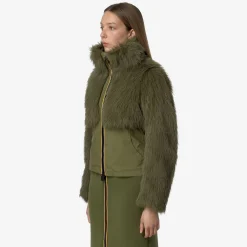 Online K-Way MEL ECO FUR BONDED Greenwinter-blackash