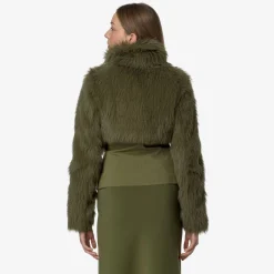 Online K-Way MEL ECO FUR BONDED Greenwinter-blackash