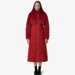 Outlet K-Way MENIL ECO FUR BONDED Red-blackash