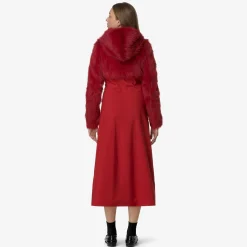 Outlet K-Way MENIL ECO FUR BONDED Red-blackash