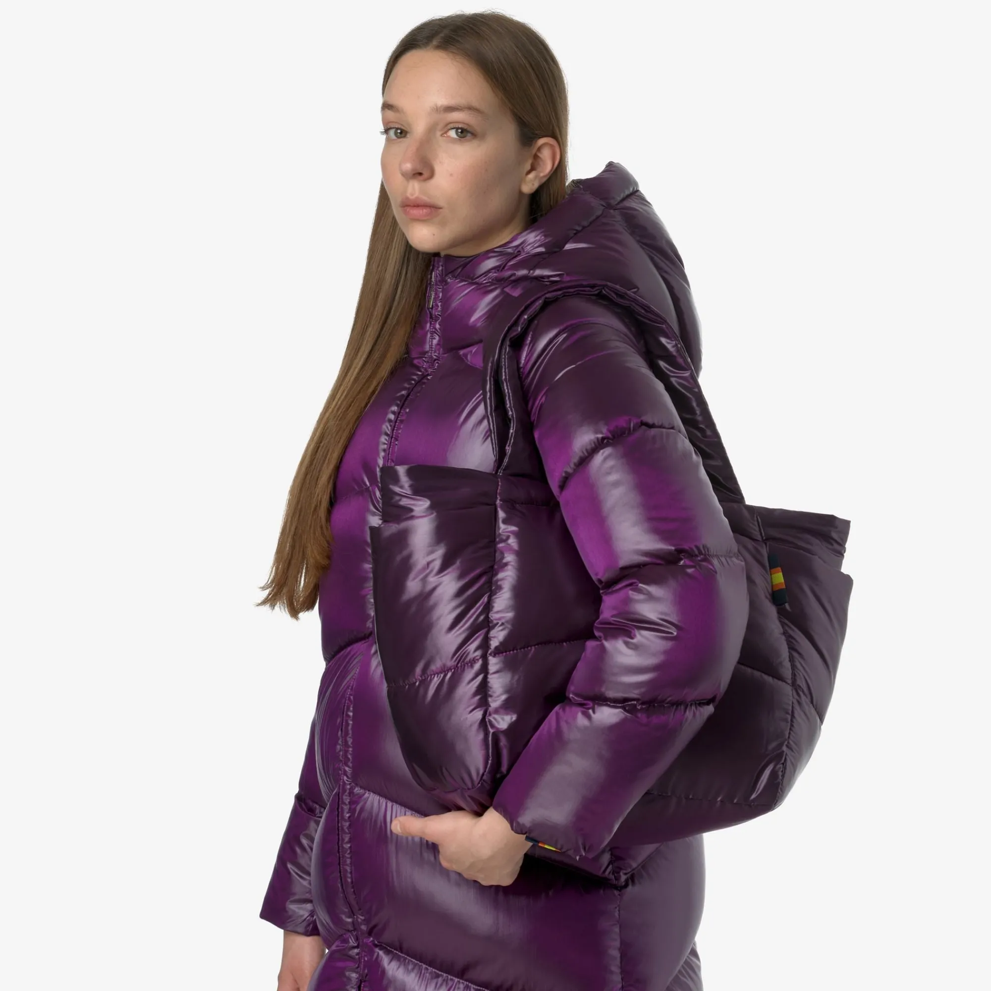 Hot K-Way NIN CRYSTAL CHINTZ Violetdkpurplechintz