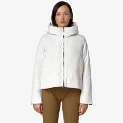 New K-Way OLGA TWILL FUR Whitegardenia-natural