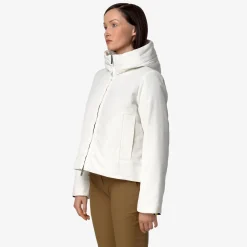 New K-Way OLGA TWILL FUR Whitegardenia-natural