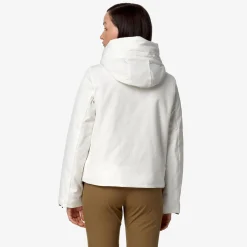 New K-Way OLGA TWILL FUR Whitegardenia-natural