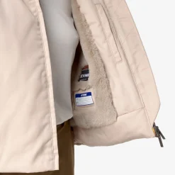 New K-Way OLGA TWILL FUR Pinktint-natural