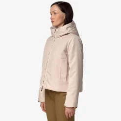 New K-Way OLGA TWILL FUR Pinktint-natural