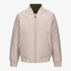 Outlet K-Way P. AORELIAN ST WARM REVERSIBLE Greencypress-beigegrey
